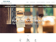 Tablet Screenshot of foxviewapts.com